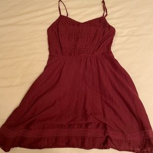 Maroon mini summer dress